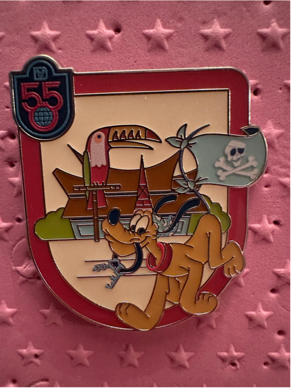 Walt Disney World 55th Anniversary Mystery Pin Pluto Tiki Room Pirates 2026 Pin